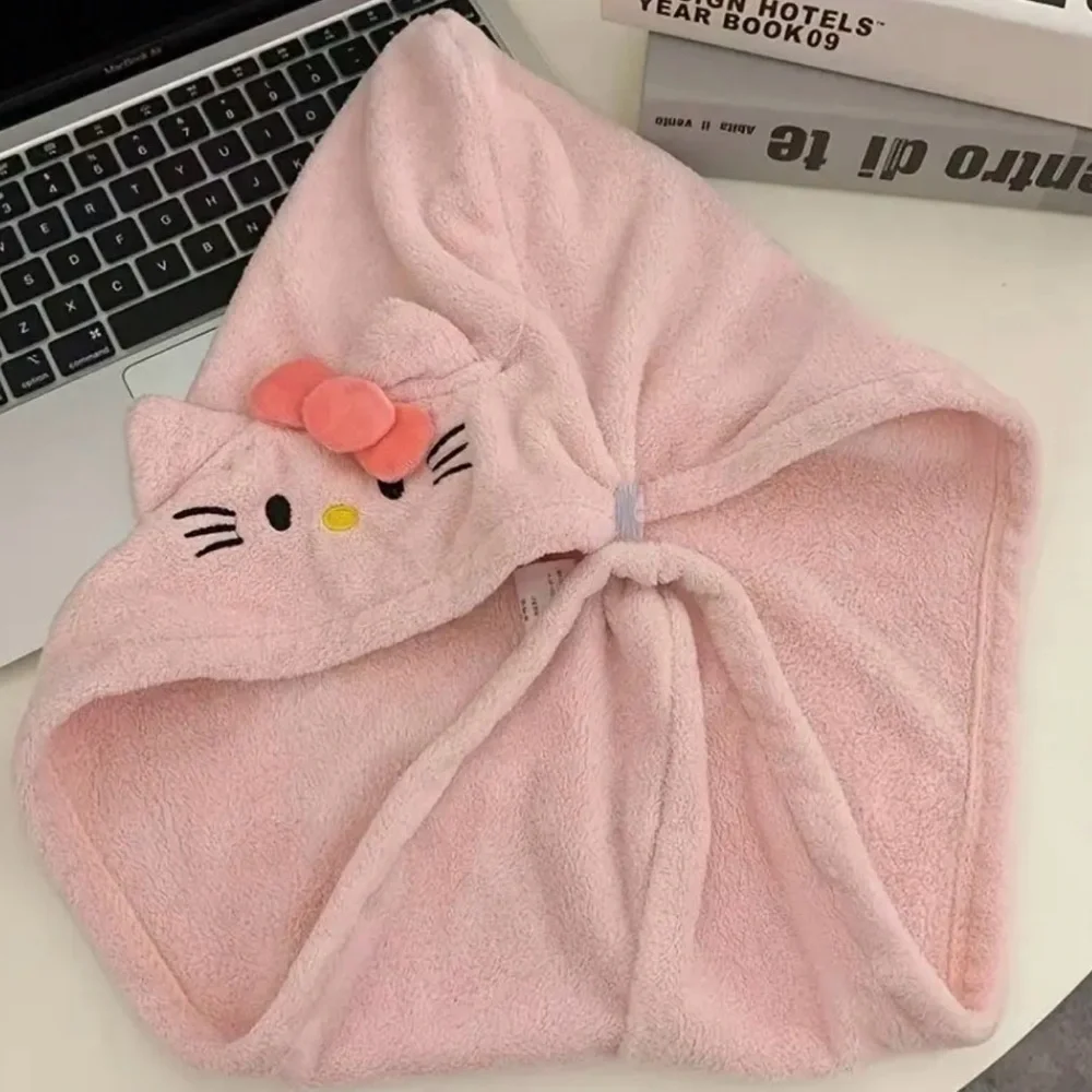 {NEW} Kawaii Quick Dry Hair Towel Pink One Size